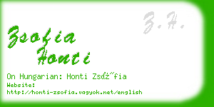 zsofia honti business card